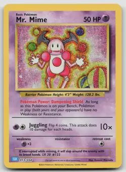 Mr. Mime 013/034 Trading Card Game Classic Pokemon Holo NM Classic Collection - Image 1