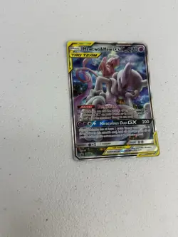 Mewtwo & Mew GX SM191 Sun & Moon Full Art Black Star Promo Holo Pokemon Card NM - Image 2