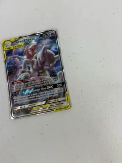 Mewtwo & Mew GX SM191 Sun & Moon Full Art Black Star Promo Holo Pokemon Card NM - Image 3