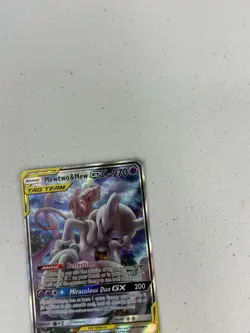 Mewtwo & Mew GX SM191 Sun & Moon Full Art Black Star Promo Holo Pokemon Card NM - Image 4
