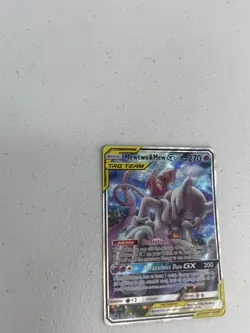Mewtwo & Mew GX SM191 Sun & Moon Full Art Black Star Promo Holo Pokemon Card NM - Image 5