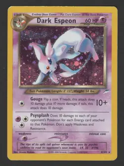 Dark Espeon Holo Neo Destiny 4/105 ENG - Pokemon Card Holo Rare - Image 1