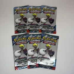 6x Pokemon Journey Together Fun Pack: 3 Cards per Pack New Sealed - Image 1