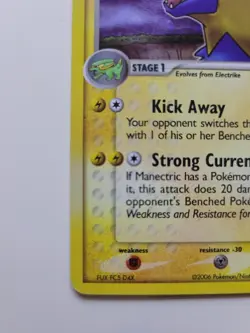 Manectric 8/100 ex Crystal Guardians Holo Pokemon Card LP - Image 5