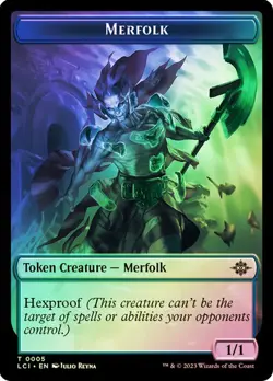 Magic The Gathering MTG MAP // MERFOLK TOKEN FOIL The Lost Caverns of Ixalan NM - Image 2