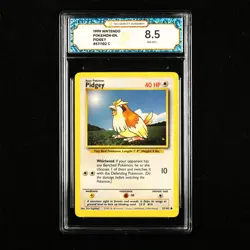 TQG 8.5 NM-MT+ 1999 Pokemon ENG Pidgey #57/102 C - Image 1