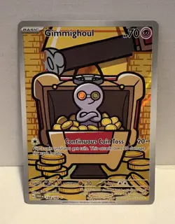 Pokemon TCG Gimmighoul 198/182 Paradox Rift Illustration Rare Holo NM - Image 1