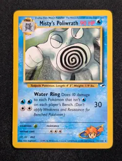 Misty's Poliwrath 31/132 Gym Heroes Pokemon NM Unlimited - Image 1
