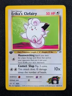 Erika's Clefairy 25/132 Gym Heroes Pokemon NM 1st Edition - Image 1