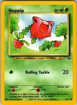 Hoppip 55/75 Neo Discovery Pokemon TCG NM - Image 1