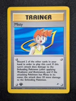 Misty 102/132 Gym Heroes Pokemon NM 1st Edition - Image 1