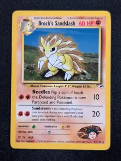 Brock's Sandslash 23/132 Gym Heroes Pokemon NM Unlimited - Image 1