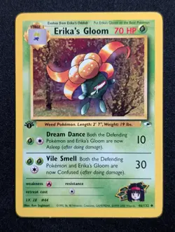 Erika's Gloom 46/132 Gym Heroes Pokemon NM 1st Edition - Image 1