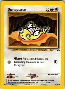 Dunsparce 54/75 Neo Discovery Pokemon TCG NM Unlimited - Image 1