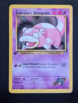 Sabrina's Slowpoke 95/132 Gym Heroes Pokemon NM 1st Edition - Image 1