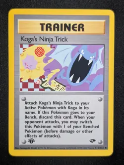 Koga's Ninja Trick 115/132 Gym Challenge Pokemon NM 1st Edition - Image 1