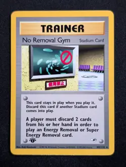 No Removal Gym 103/132 Gym Heroes Pokemon NM 1st Edition - Image 1