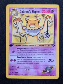 Sabrina's Hypno 56/132 Gym Challenge Pokemon NM 1st Edition - Image 1