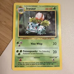 Pokemon Vintage Ivysaur 030/102 Base Set Non-Holo - LP - Image 1