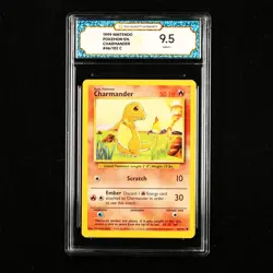 TQG 9.5 MINT+ 1999 Pokemon ENG Charmander #46/102 C - Image 1
