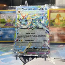 Pokemon Prismatic Evolutions Vaporeon EX 023/131 Double Rare Holo Mint 💎 - Image 1