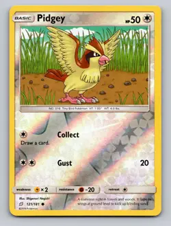 Pidgey 121/181 Common Team Up Pokemon Reverse Holo NM - Image 1