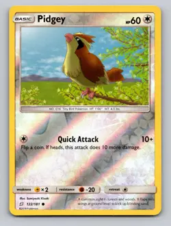 Pidgey 122/181 Common Team Up Pokemon Reverse Holo NM - Image 1