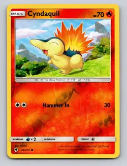 Cyndaquil 40/214 Common Lost Thunder Pokemon Reverse Holo NM - Image 1