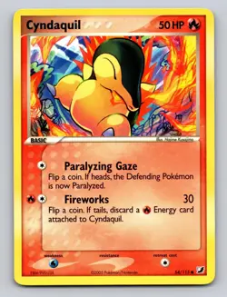 Cyndaquil 54/115 Common Unseen Forces Pokemon NM - Image 1