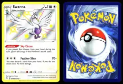 SWANNA SV096/SV122 SHINY RARE SHINING FATES SHINY VAULT POKEMON LP - Image 3