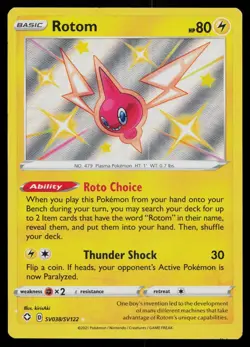 ROTOM SV038/SV122 SHINY RARE SHINING FATES SHINY VAULT POKEMON LP - Image 1