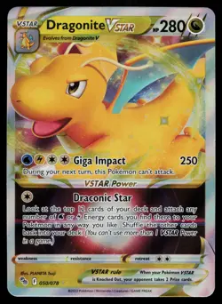 DRAGONITE VSTAR 050/078 HOLO VSTAR RARE POKEMON GO POKEMON NM - Image 1