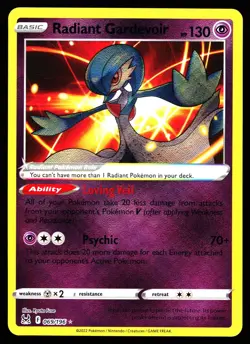 RADIANT GARDEVOIR 069/196 RADIANT RARE LOST ORIGIN POKEMON NM - Image 1