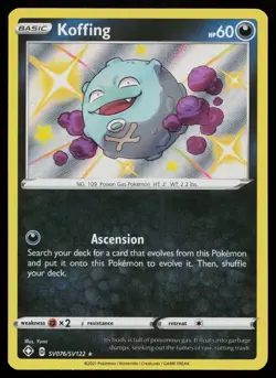 KOFFING SV076/SV122 SHINY RARE SHINING FATES SHINY VAULT POKEMON NM - Image 1