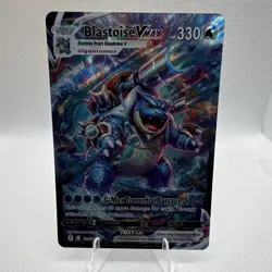 FAN ART-Pokemon Blastoise VMAX 215/202 Sword & Shield Ultra Rare Holo 330 HP Eng - Image 1