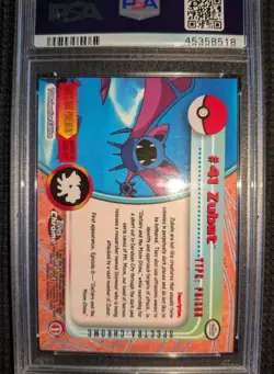 2000 Topps Chrome Pokemon Zubat Spectra Pokemon T.V. #41 PSA 10 - Image 4