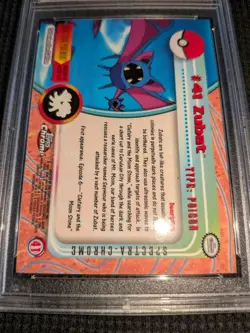 2000 Topps Chrome Pokemon Zubat Spectra Pokemon T.V. #41 PSA 10 - Image 5