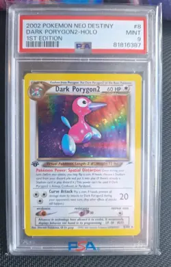 Dark Porygon2 Holo 8/105 Pokemon 2002 Neo Destiny 1st Edition WOTC PSA 9 - Image 1