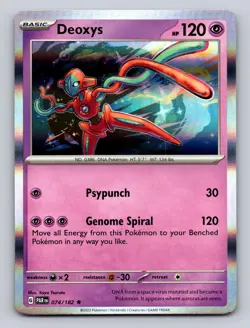 Deoxys 074/182 Rare Paradox Rift Pokemon Holo NM - Image 1
