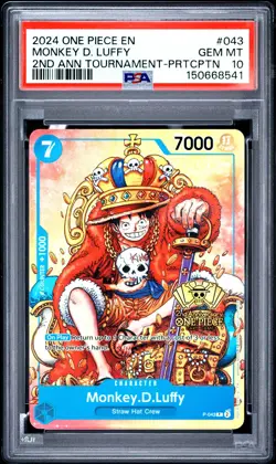 2024 ONE PIECE PROMOS #043 MONKEY D. LUFFY PSA 10 - Image 1