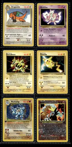 Vtg Pokemon Card Lot WOTC Black Star Promo Holo Rare Binder Collection WB Movie - Image 1