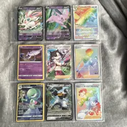 Lots of different variety’s of Pokemon cards ranging from full arts to Vmax’s… - Image 4