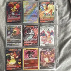 Lots of different variety’s of Pokemon cards ranging from full arts to Vmax’s… - Image 5