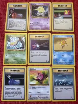 ❗Lot 6⃣: Pokemon Base Set 2 Lot - 9x Common Rare Cards Lot OLD Vintage! - Image 1