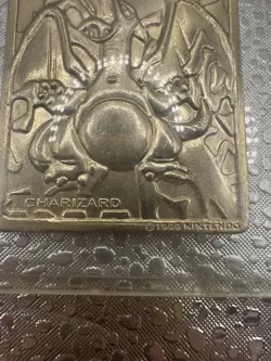 Vintage Pokemon 1999 CHARIZARD Burger King Promo 23k Gold Plated Trading Card - Image 2