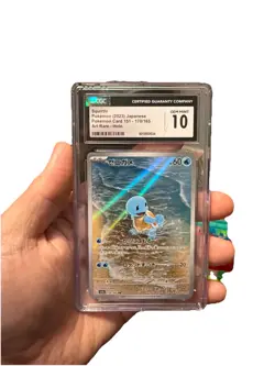 Squirtle 170/165 Pokemon Card 151 Holo Japanese CGC 10 Gem Mint Art Rare 2023 - Image 1