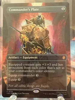 MTG Commander's Plate BORDERLESS FOIL NM TMNT Universes Beyond TMC #0116 Mythic - Image 1