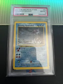 2001 Pokemon Neo Revelation #65 Shining Gyarados Holo PSA 8 NM-MT - Image 1