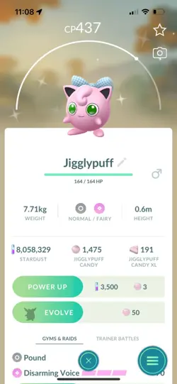 Pokemon Go Shiny Jigglypuff Bow - Image 1