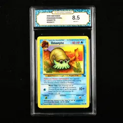 TQG 8.5 NM-MT+ 1999 Pokemon ENG Omanyte #52/62 C(2) - Image 1